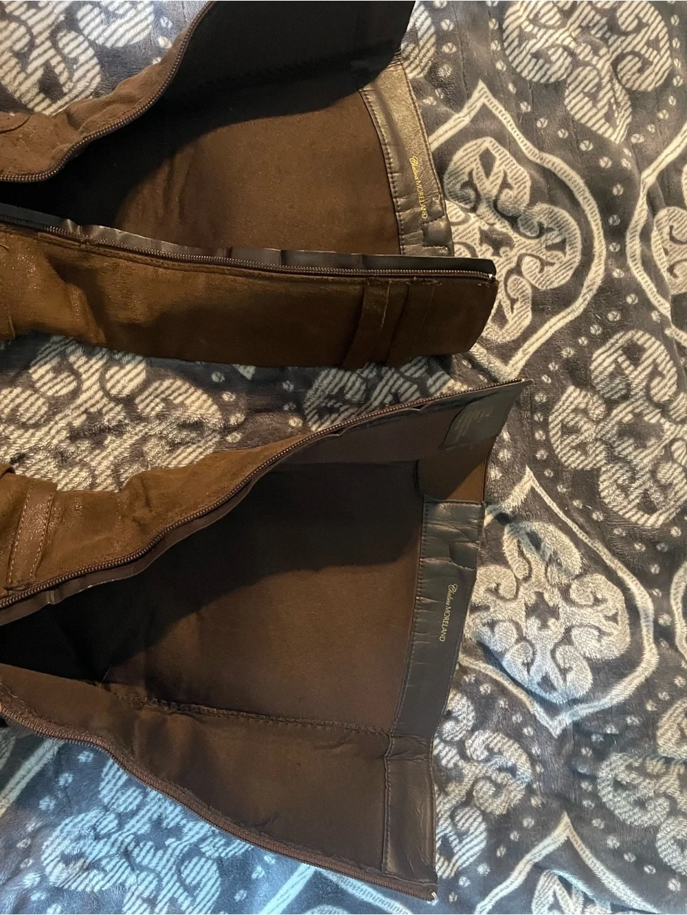 Classic Knee-High Buckle Riding Boots - Brown
